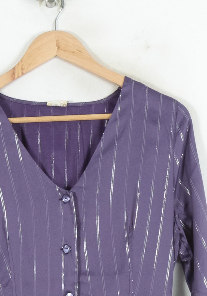 Robe Chemise Midi Violette - Taille L/40 de la marque Karl Marc John | PARAD80592 - Vendu par Paradigme - Image 3