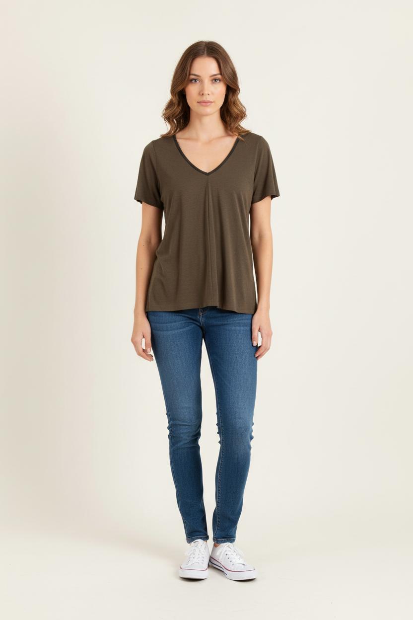 Tee-shirt Marron - Taille S/36 de la marque ZAPA | PARAD80600 - Vendu par Paradigme - Image 1