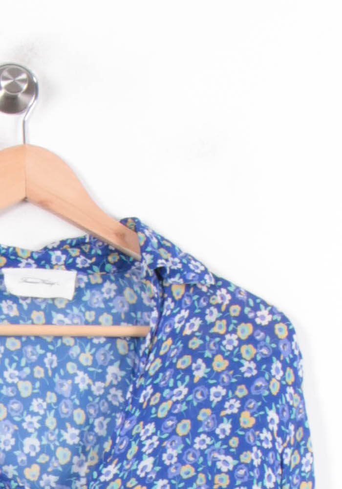 Blouse Bleue à Fleurs - Taille M/38 de la marque American Vintage | PARAD80611 - Vendu par Paradigme - Image 3
