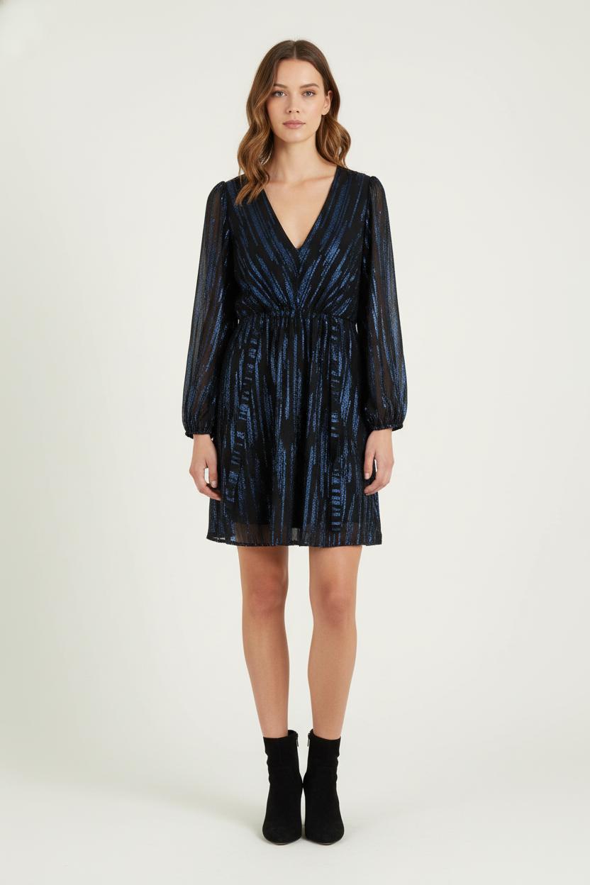 Robe Noire et Bleue - Taille S/36 de la marque La Fée Maraboutée | PARAD80641 - Vendu par Paradigme - Image 1