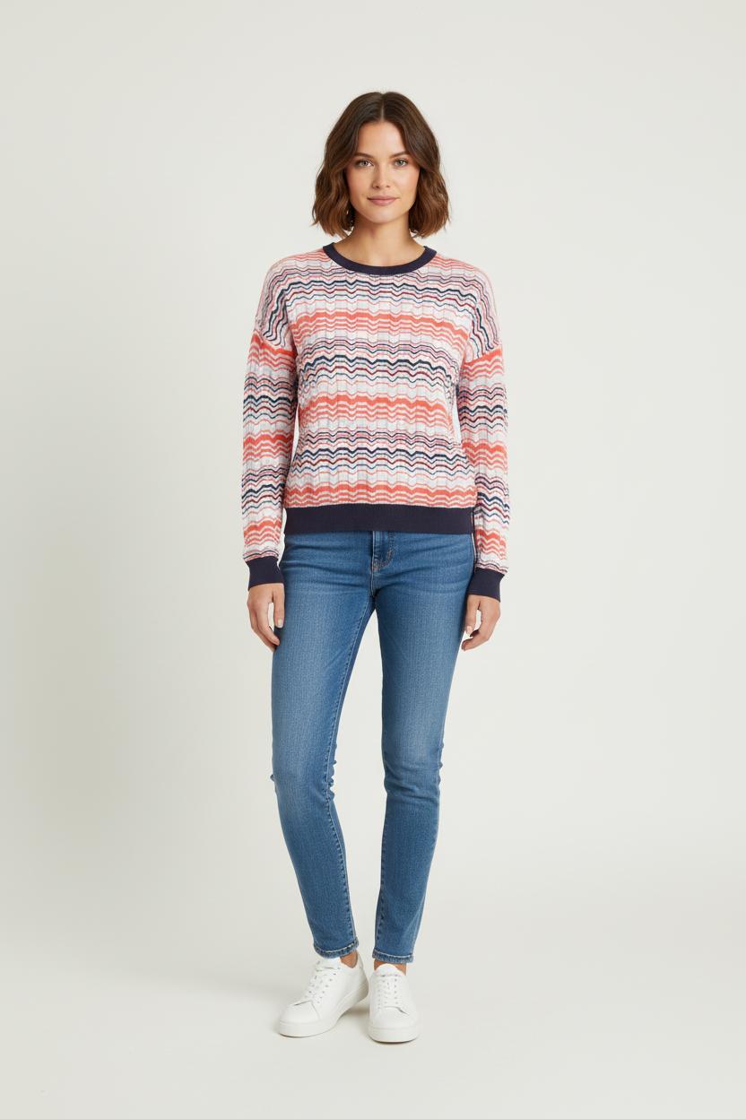 Pull Multicolore - Taille XS/34 de la marque La Fée Maraboutée | PARAD80642 - Vendu par Paradigme - Image 1