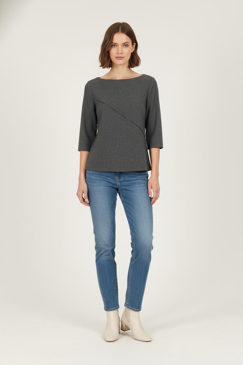 Blouse Grise - Taille M/38 de la marque ZAPA | PARAD80660 - Vendu par Paradigme - Image 1