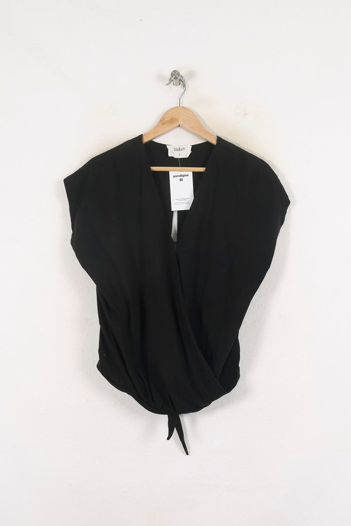 Blouse Noire - Taille L/40 de la marque ba&sh | PARAD80663 - Vendu par Paradigme - Image 2