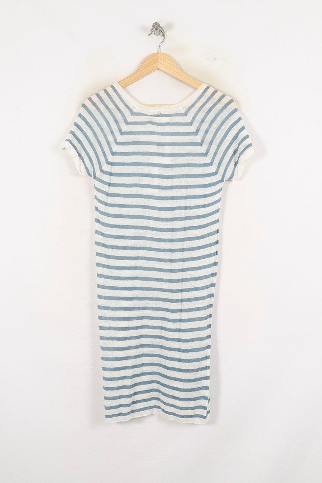 Robe Midi Rayée Bleue et Blanche - Taille S/36 de la marque Sud express | PARAD80666 - Vendu par Paradigme - Image 4