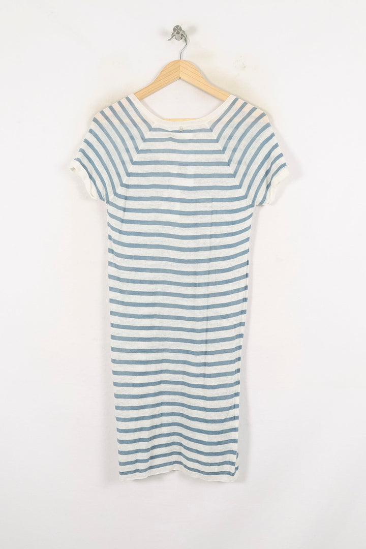 Robe Midi Rayée Bleue et Blanche - Taille S/36 de la marque Sud express | PARAD80666 - Vendu par Paradigme - Image 4