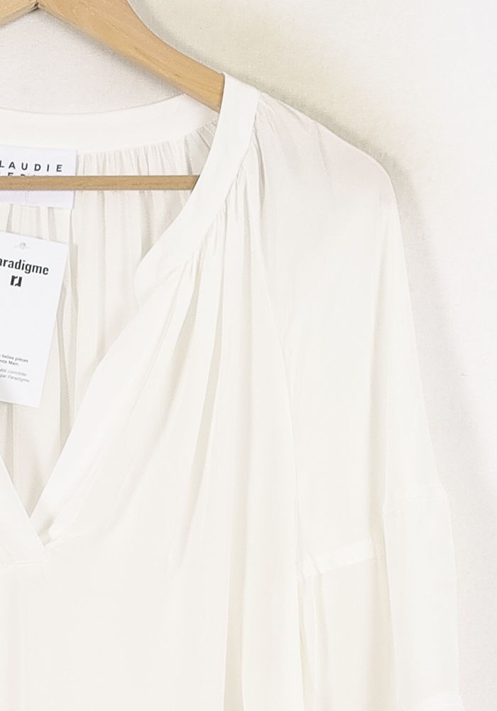 Blouse Blanche - Taille XL/42 de la marque Claudie Pierlot | PARAD80689 - Vendu par Paradigme - Image 3