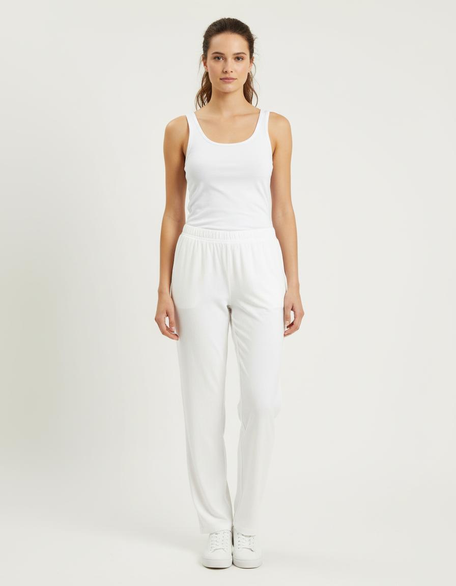 Pantalon Large Blanc - Taille M/38 de la marque American Vintage | PARAD80707 - Vendu par Paradigme - Image 1