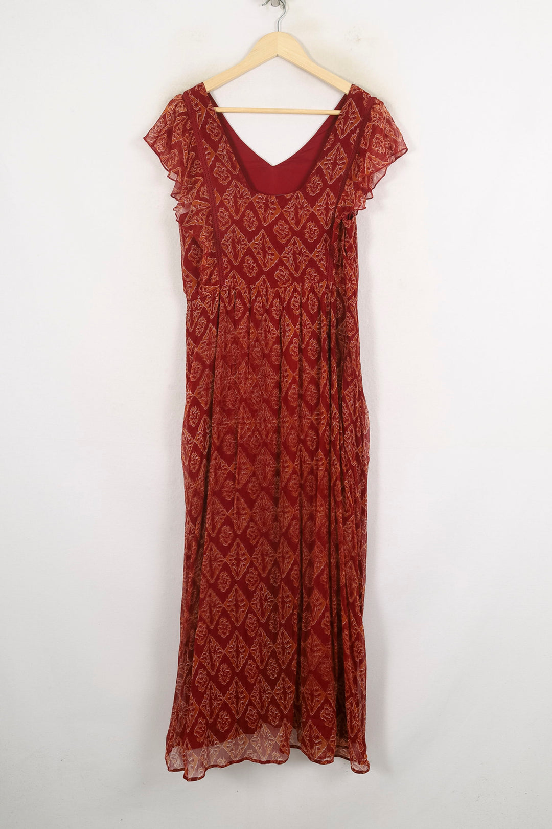 Robe Longue Bordeaux - Taille M/38 de la marque La Fée Maraboutée | PARAD80711 - Vendu par Paradigme - Image 4