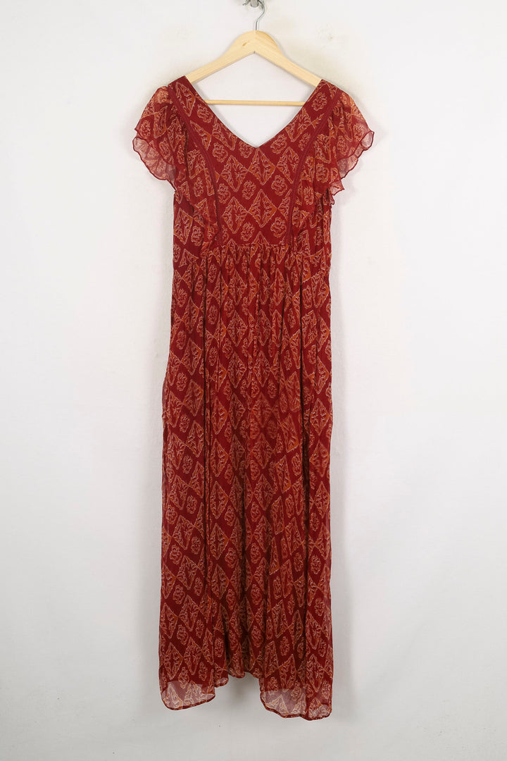 Robe Longue Bordeaux - Taille M/38 de la marque La Fée Maraboutée | PARAD80711 - Vendu par Paradigme - Image 2