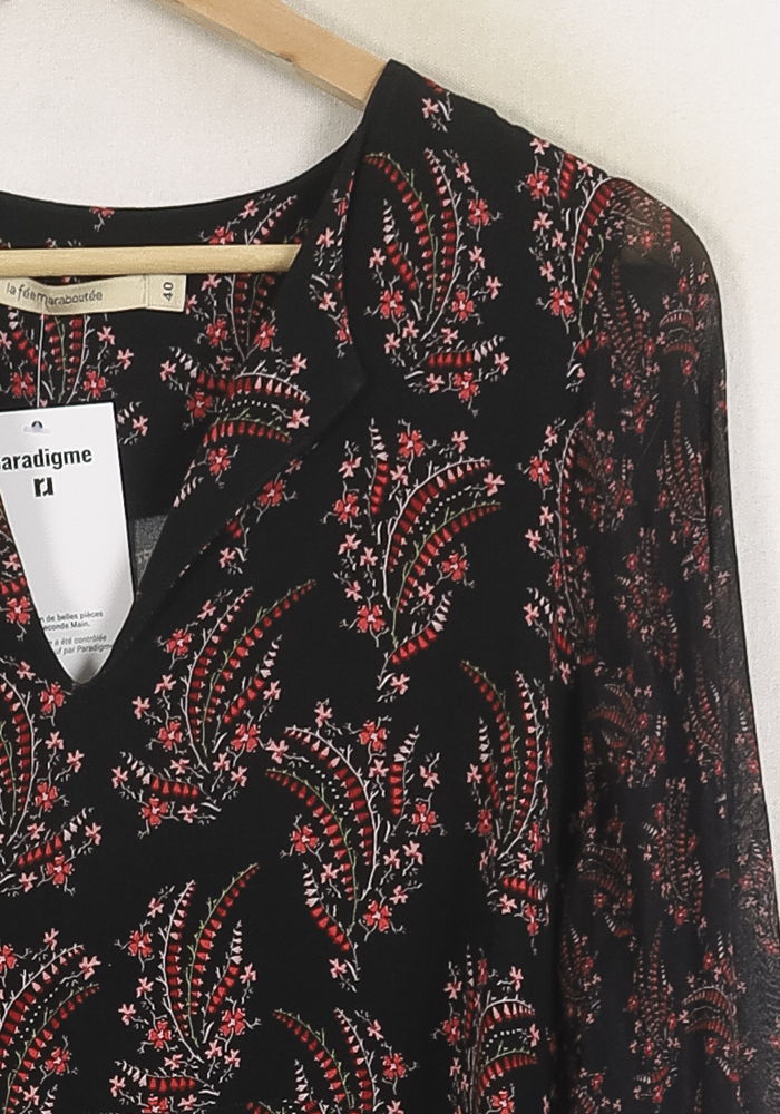 Robe Noire et Rouge - Taille L/40 de la marque La Fée Maraboutée | PARAD80714 - Vendu par Paradigme - Image 3