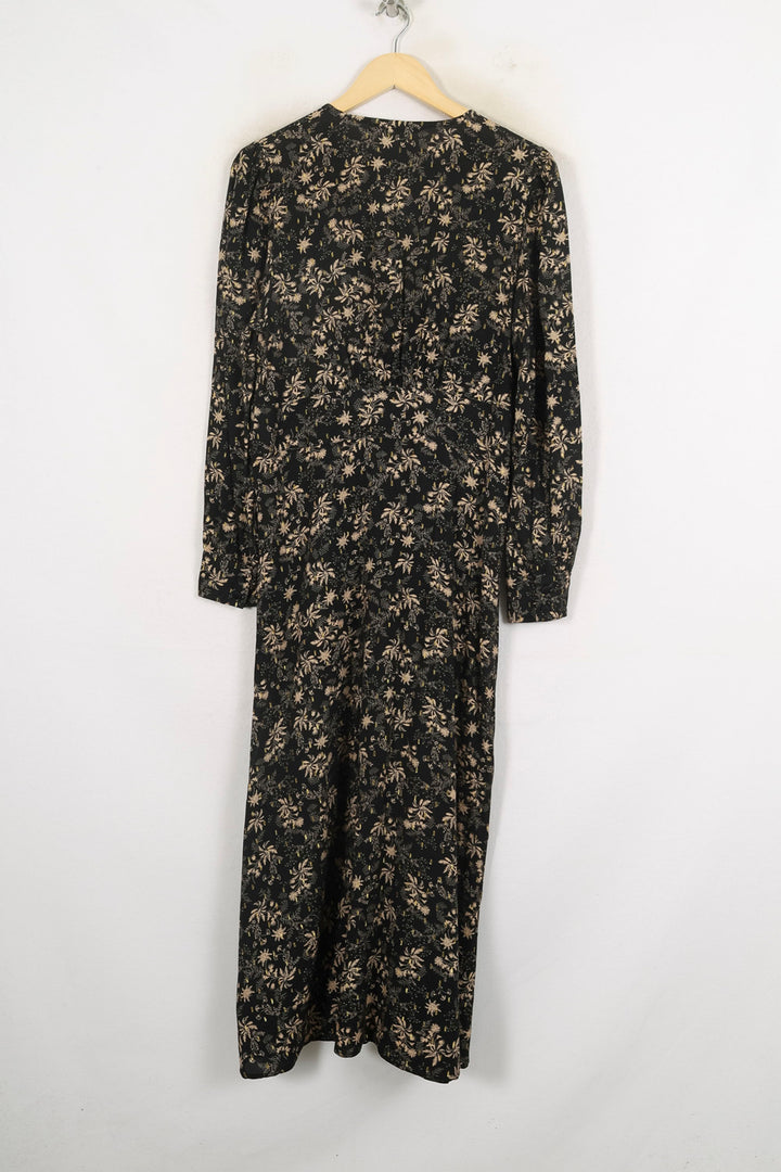 Robe Longue Noire et Beige - Taille L/40 de la marque La Fée Maraboutée | PARAD80715 - Vendu par Paradigme - Image 4