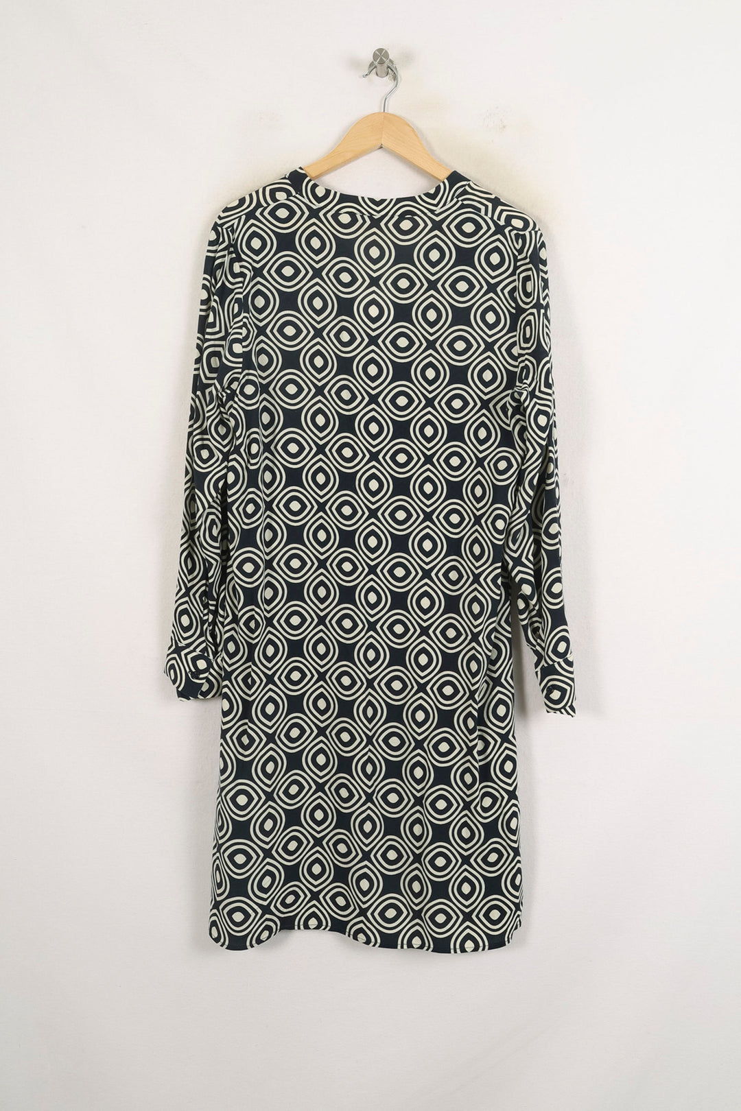 Robe Droite Bleue et Blanche - Taille L/40 de la marque La Fée Maraboutée | PARAD80719 - Vendu par Paradigme - Image 4