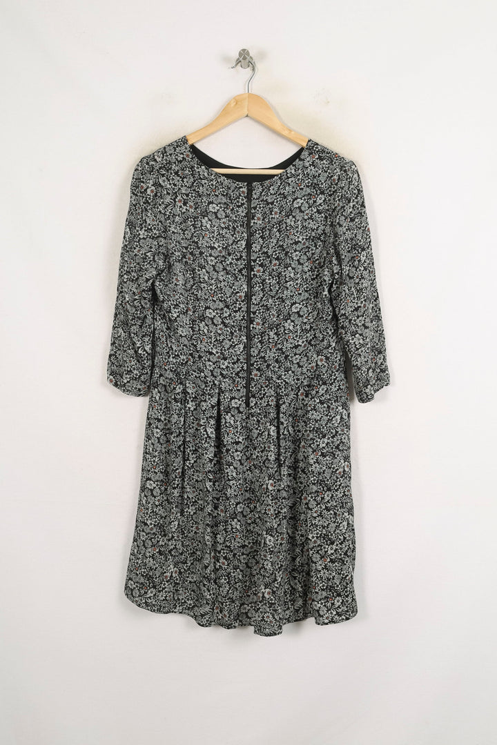 Robe Fleurie Noire - Taille L/40 de la marque I.Code | PARAD80725 - Vendu par Paradigme - Image 4
