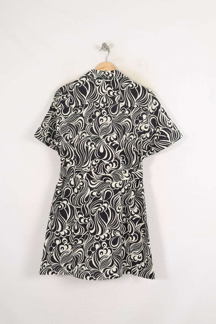 Robe Courte Noire et Blanche - Taille M/38 de la marque Tara Jarmon | PARAD80732 - Vendu par Paradigme - Image 4