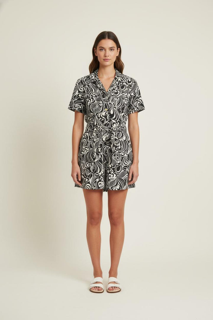 Robe Courte Noire et Blanche - Taille M/38 de la marque Tara Jarmon | PARAD80732 - Vendu par Paradigme - Image 1