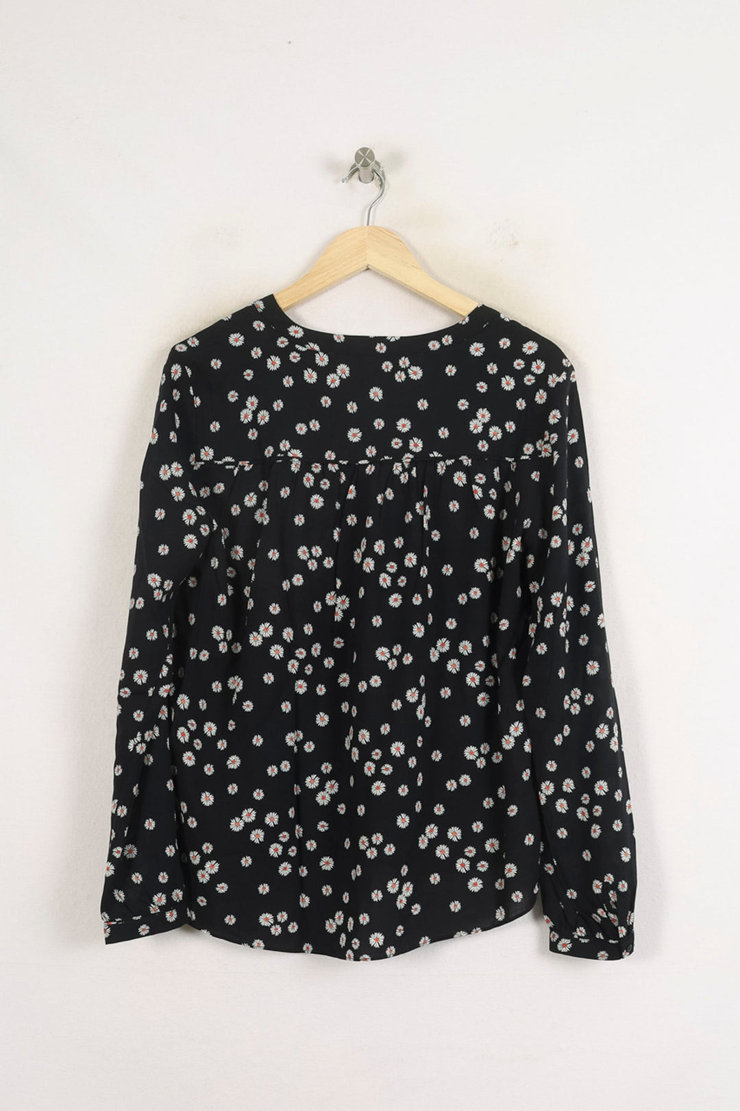Blouse Noire à Fleurs Blanches - Taille M/38 de la marque ZAPA | PARAD80741 - Vendu par Paradigme - Image 4