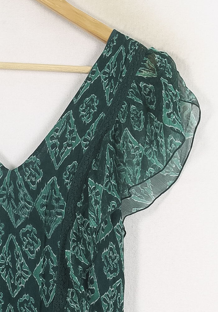 Robe Longue Verte - Taille M/38 de la marque La Fée Maraboutée | PARAD80749 - Vendu par Paradigme - Image 3