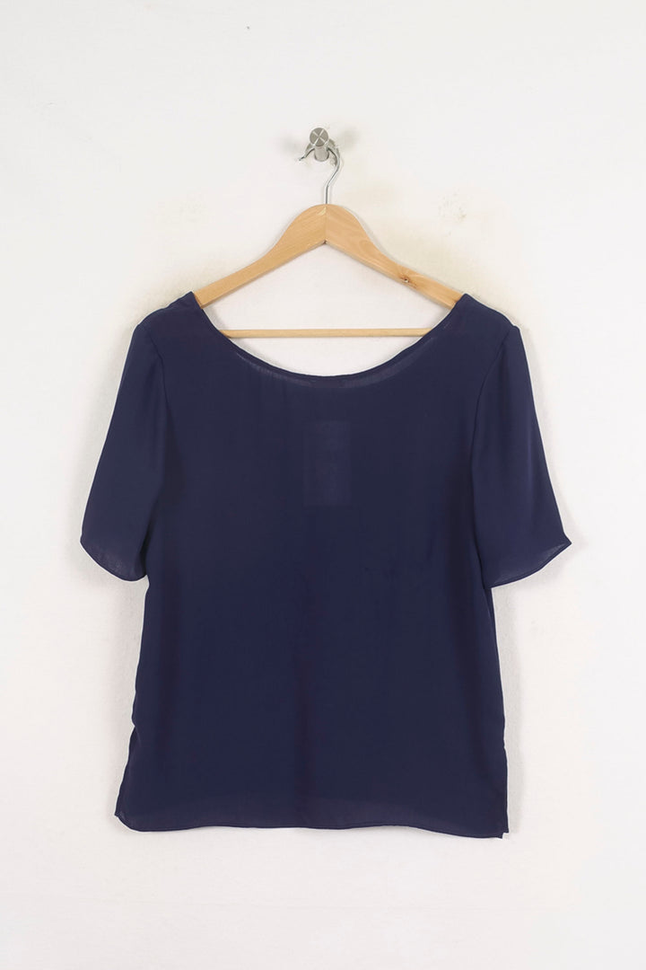 Blouse Bleue - Taille S/36 de la marque American Vintage | PARAD80756 - Vendu par Paradigme - Image 4