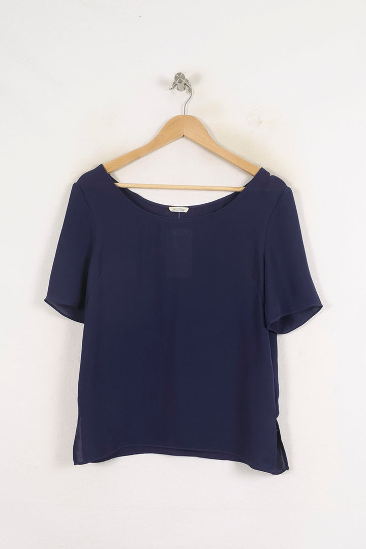 Blouse Bleue - Taille S/36 de la marque American Vintage | PARAD80756 - Vendu par Paradigme - Image 2