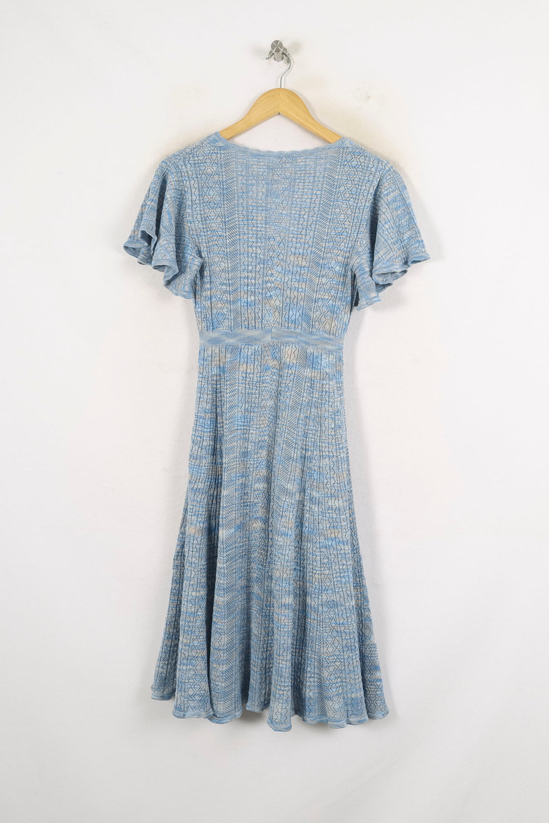 Robe Évasée Bleue - Taille M/38 de la marque Claudie Pierlot | PARAD80760 - Vendu par Paradigme - Image 4