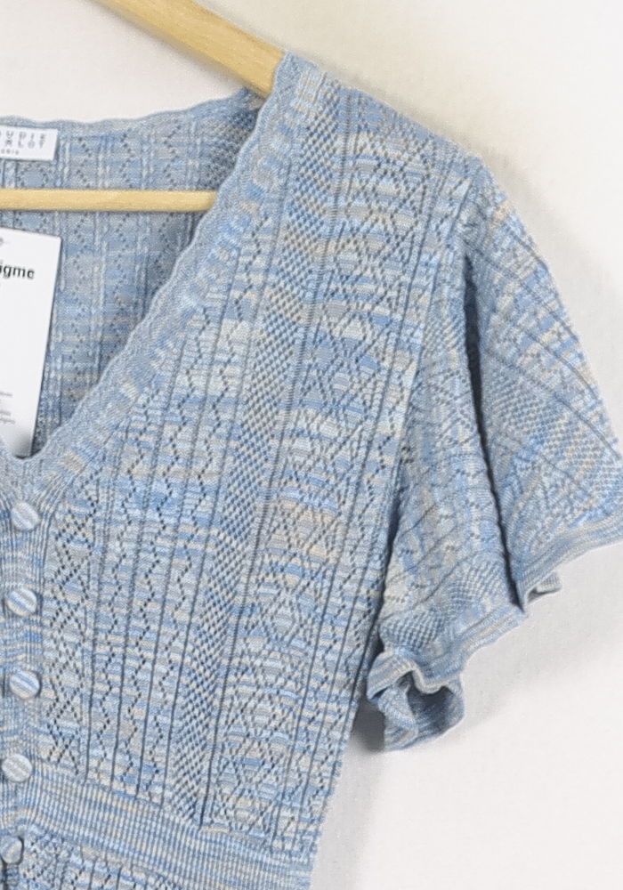 Robe Évasée Bleue - Taille M/38 de la marque Claudie Pierlot | PARAD80760 - Vendu par Paradigme - Image 3