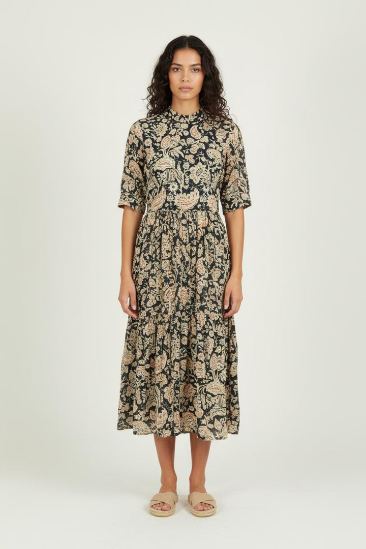 Robe Longue Noire et Beige - Taille XS/34 de la marque ba&sh | PARAD80786 - Vendu par Paradigme - Image 1