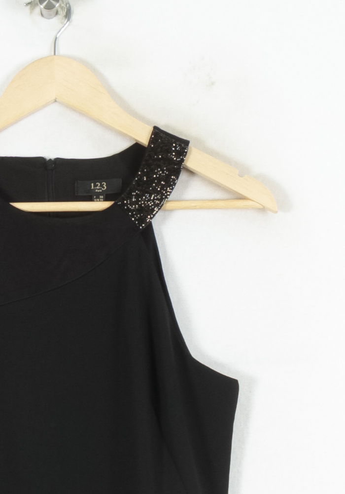 Robe Midi Noire - Taille M/38 de la marque Maison 123 | PARAD80788 - Vendu par Paradigme - Image 3