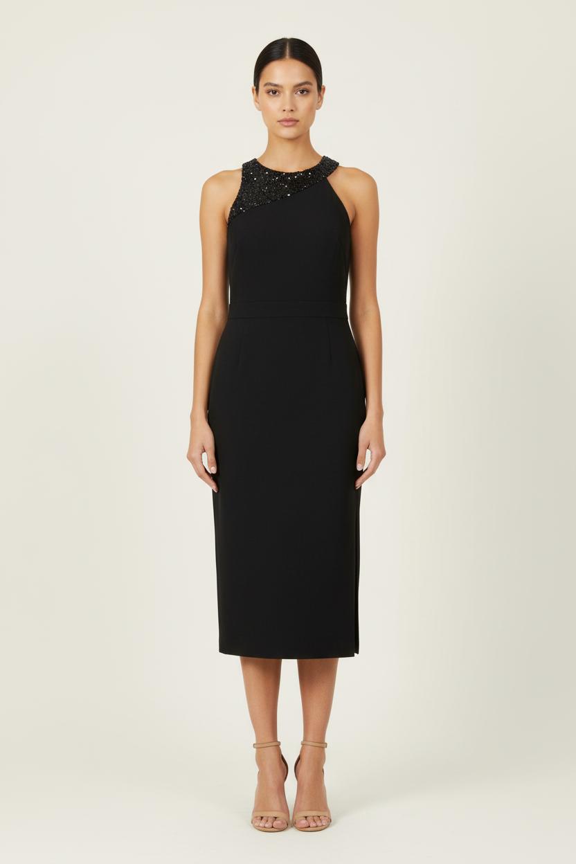 Robe Midi Noire - Taille M/38 de la marque Maison 123 | PARAD80788 - Vendu par Paradigme - Image 1