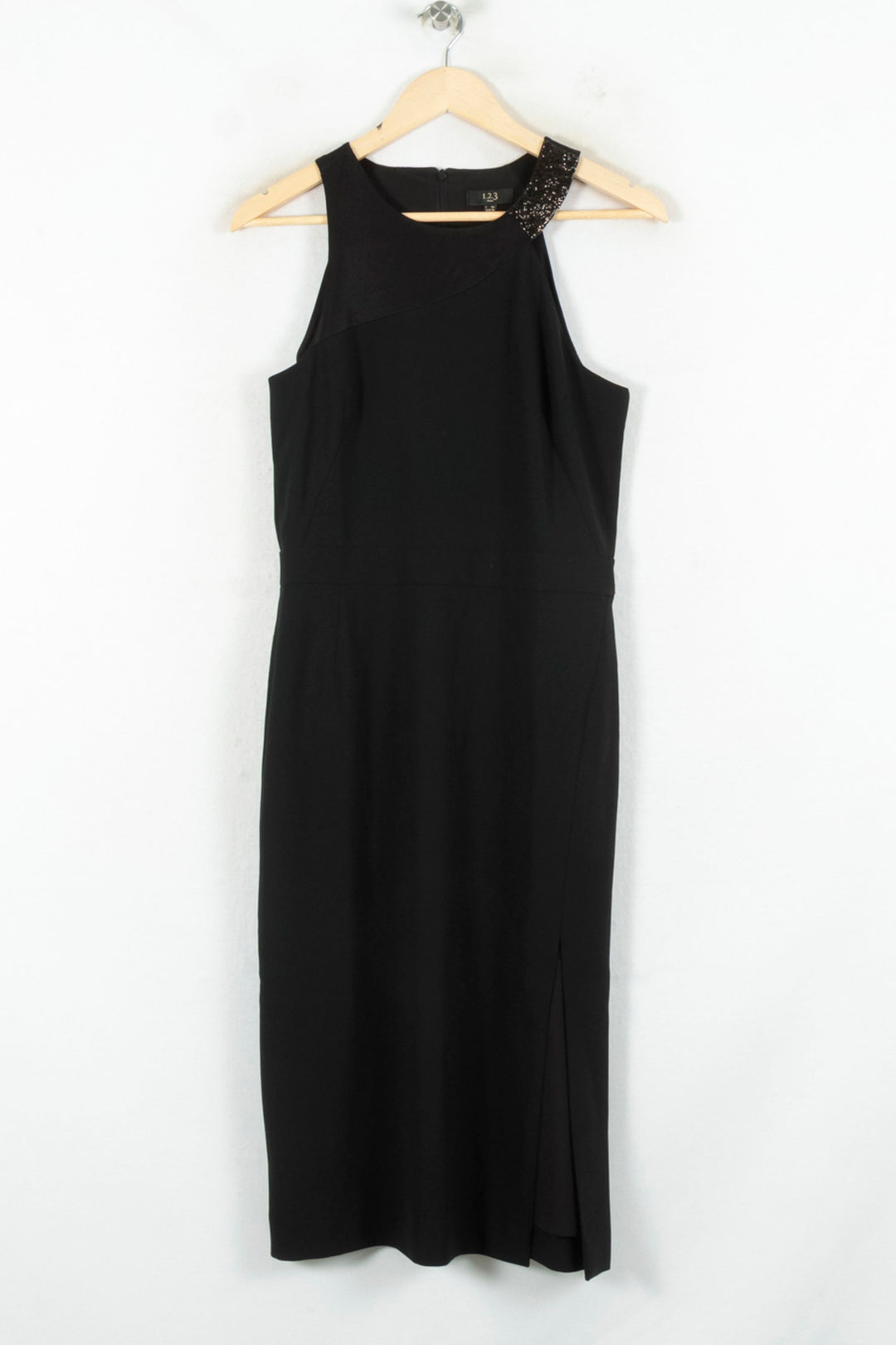 Robe Midi Noire - Taille M/38 de la marque Maison 123 | PARAD80788 - Vendu par Paradigme - Image 2