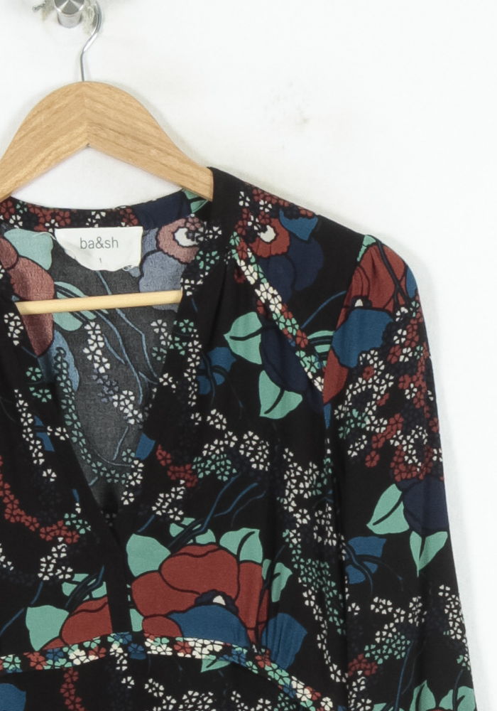 Robe Midi Noire et Multicolore - Taille S/36 de la marque ba&sh | PARAD80791 - Vendu par Paradigme - Image 3