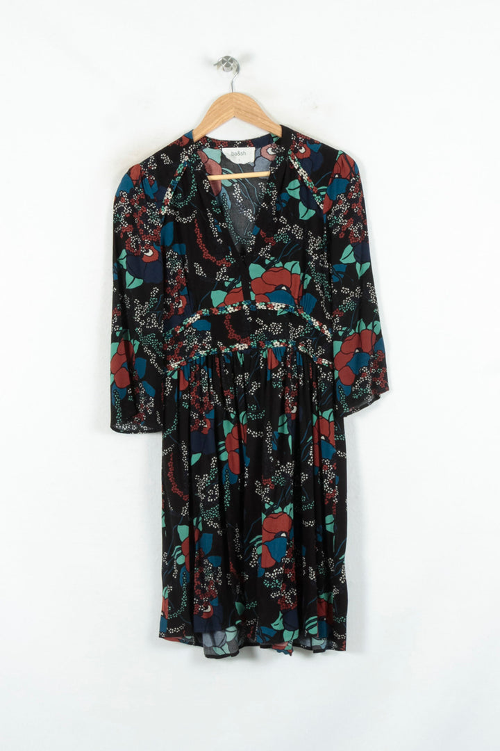 Robe Midi Noire et Multicolore - Taille S/36 de la marque ba&sh | PARAD80791 - Vendu par Paradigme - Image 2