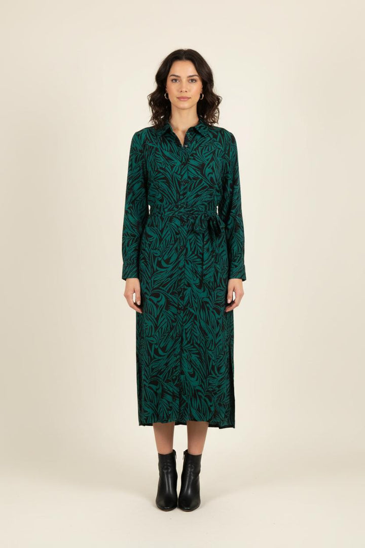Robe Longue Verte et Noire - Taille S/36 de la marque La Fée Maraboutée | PARAD80792 - Vendu par Paradigme - Image 1