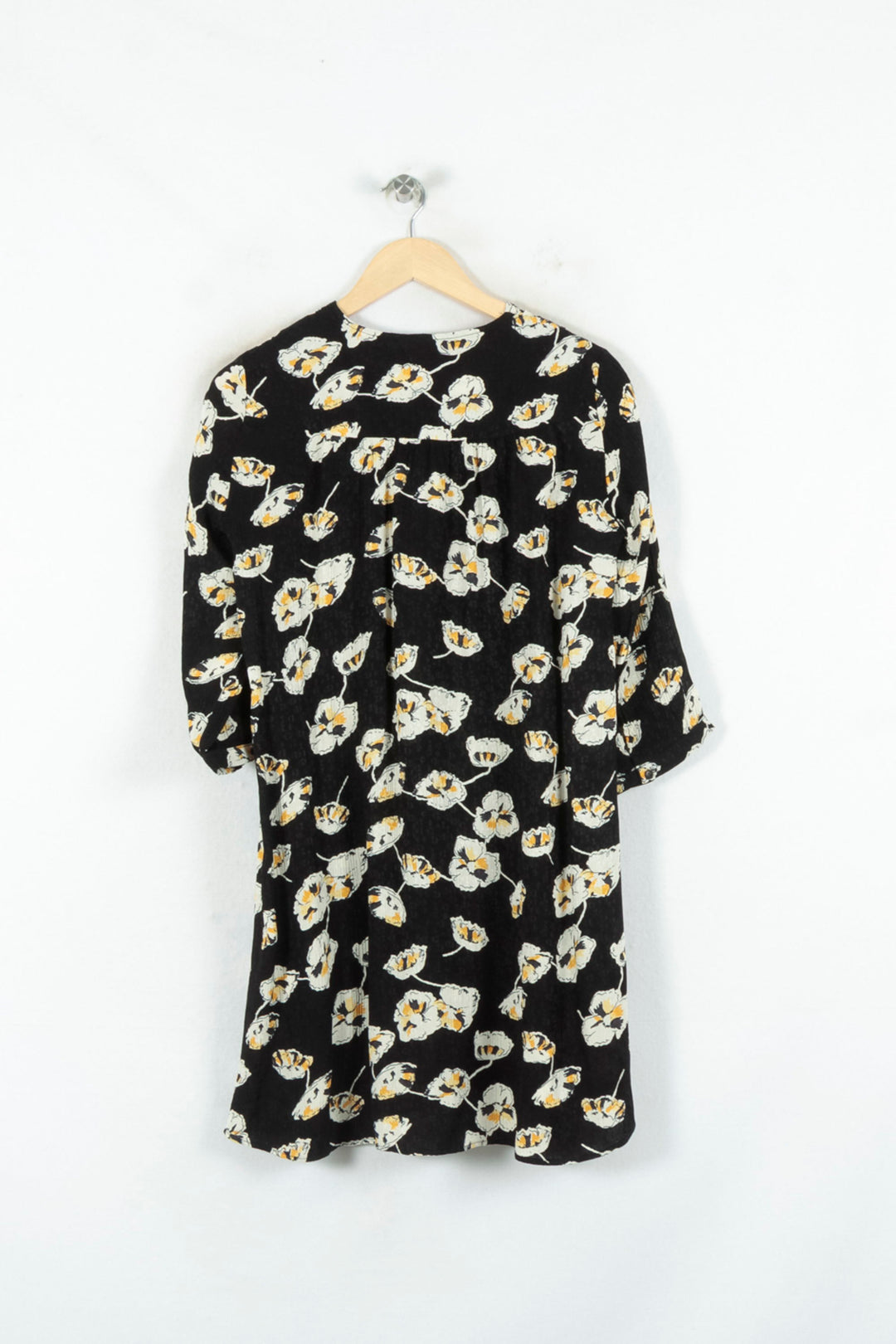 Robe Fleurie Noire et Blanche - Taille S/36 de la marque ba&sh | PARAD80798 - Vendu par Paradigme - Image 4