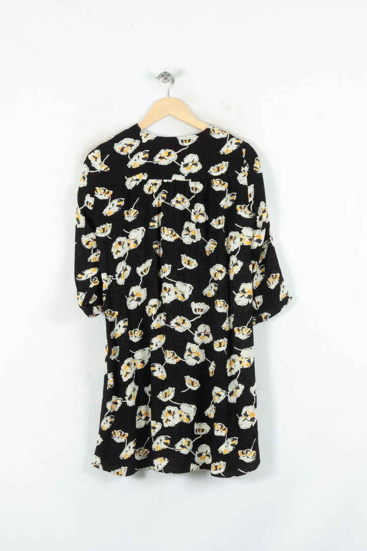 Robe Fleurie Noire et Blanche - Taille S/36 de la marque ba&sh | PARAD80798 - Vendu par Paradigme - Image 4