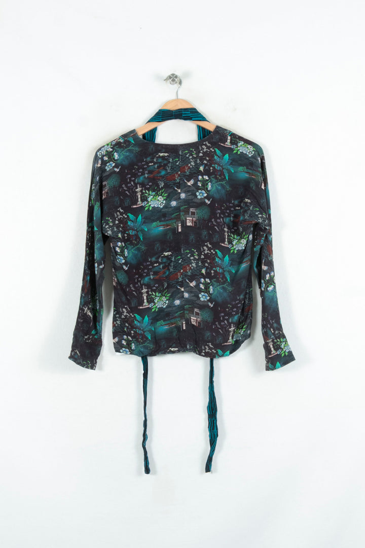 Blouse Bleu - Taille XS/34 de la marque La Fée Maraboutée | PARAD80806 - Vendu par Paradigme - Image 4