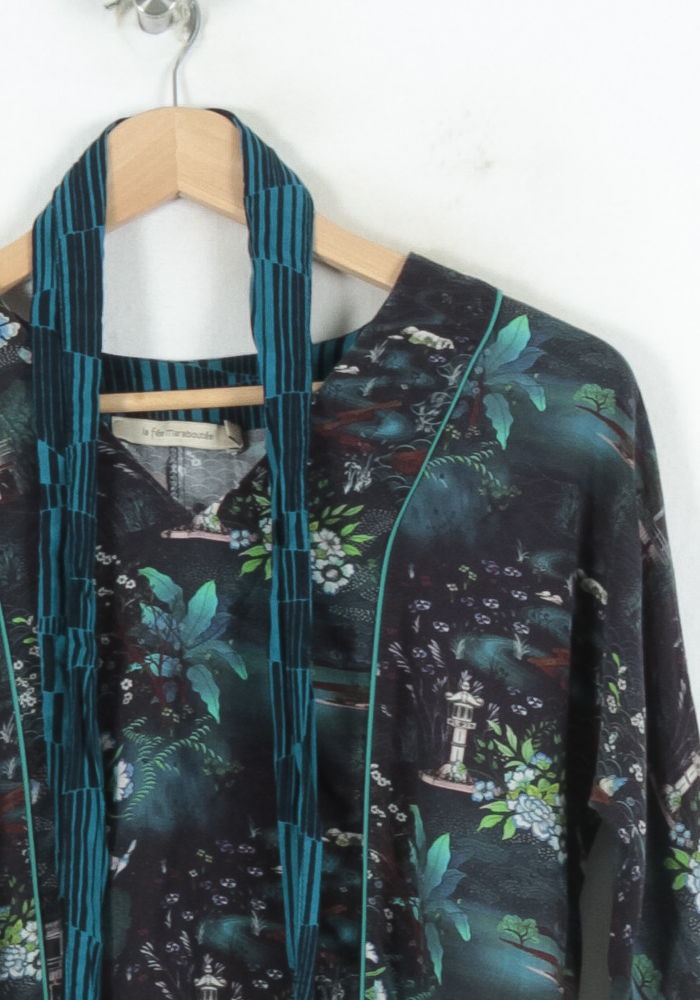 Blouse Bleu - Taille XS/34 de la marque La Fée Maraboutée | PARAD80806 - Vendu par Paradigme - Image 3