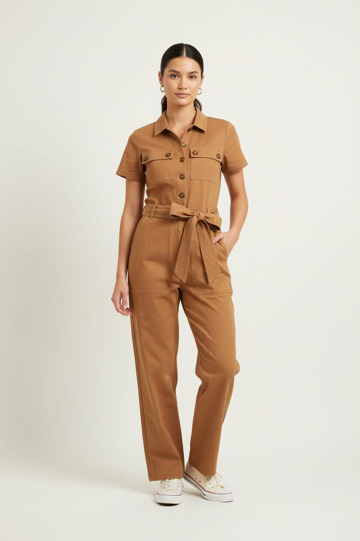 Combinaison Pantalon Beige - Taille XS/34 de la marque Sézane | PARAD80810 - Vendu par Paradigme - Image 1