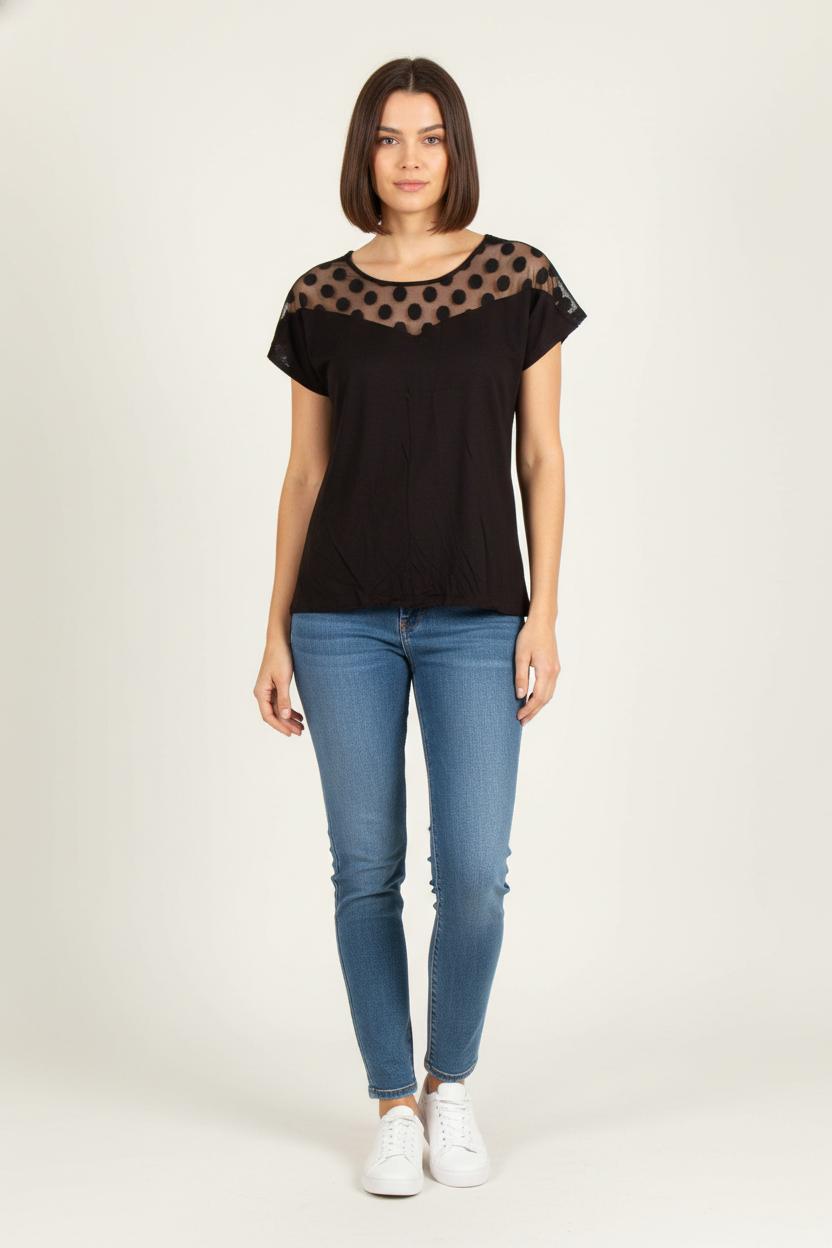 Blouse Noire - Taille S/36 de la marque Claudie Pierlot | PARAD80813 - Vendu par Paradigme - Image 1