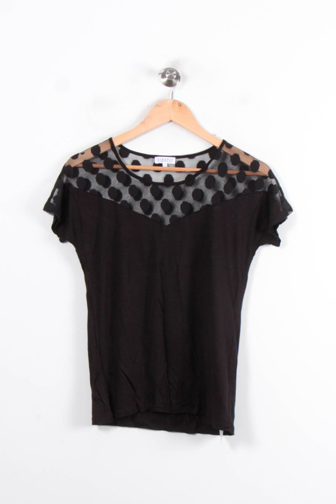 Blouse Noire - Taille S/36 de la marque Claudie Pierlot | PARAD80813 - Vendu par Paradigme - Image 2