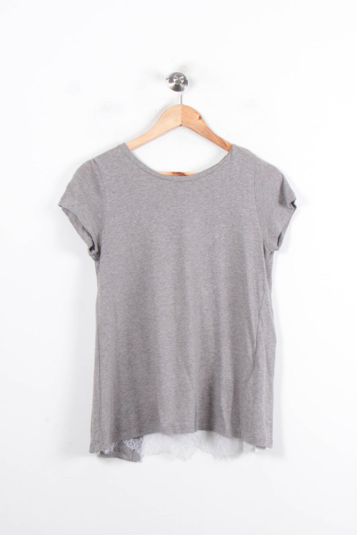 T-shirt Gris et Blanc - Taille S/36 de la marque Claudie Pierlot | PARAD80816 - Vendu par Paradigme - Image 4