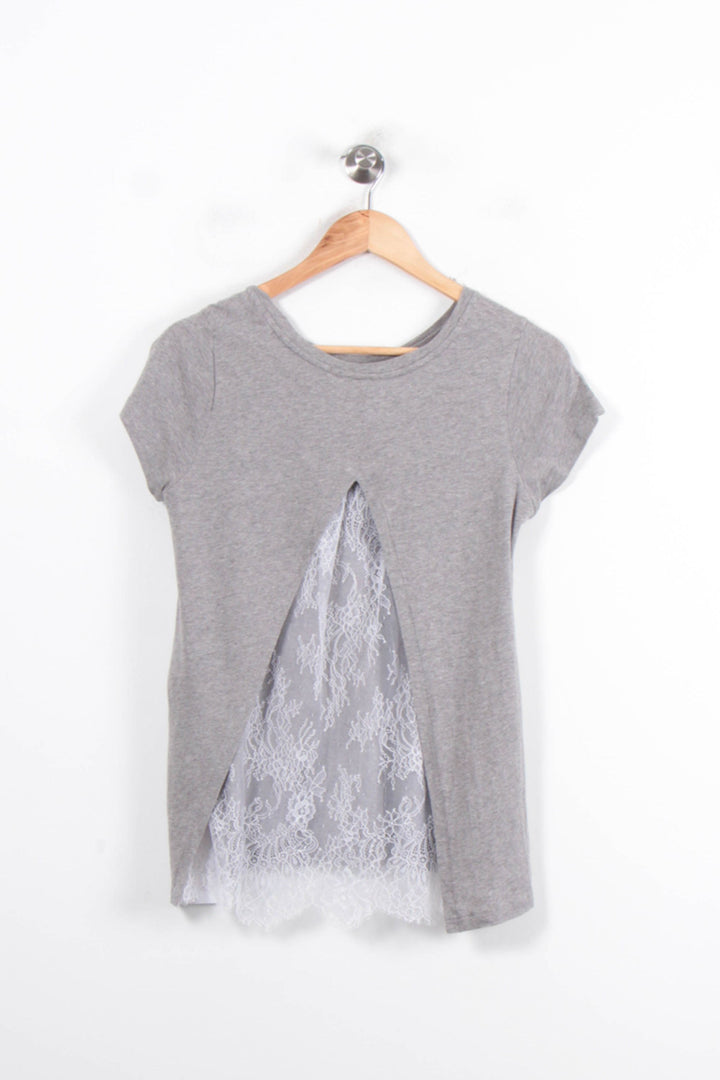 T-shirt Gris et Blanc - Taille S/36 de la marque Claudie Pierlot | PARAD80816 - Vendu par Paradigme - Image 2