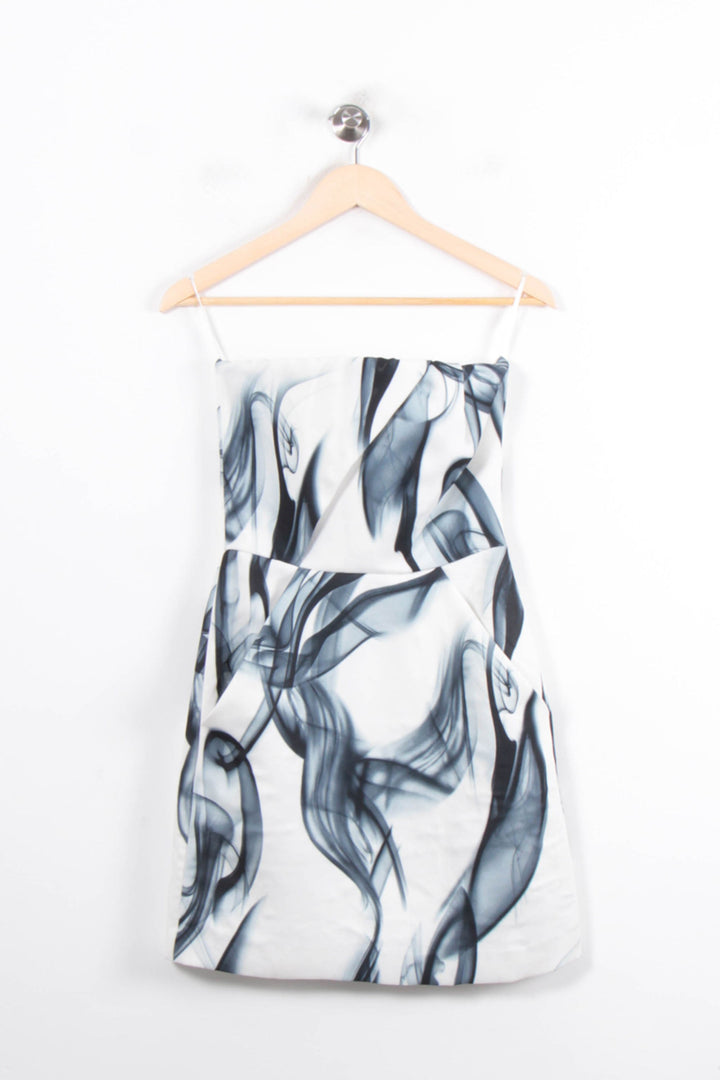 Robe Courte Blanche et Noire - Taille S/36 de la marque Maje | PARAD80857 - Vendu par Paradigme - Image 2