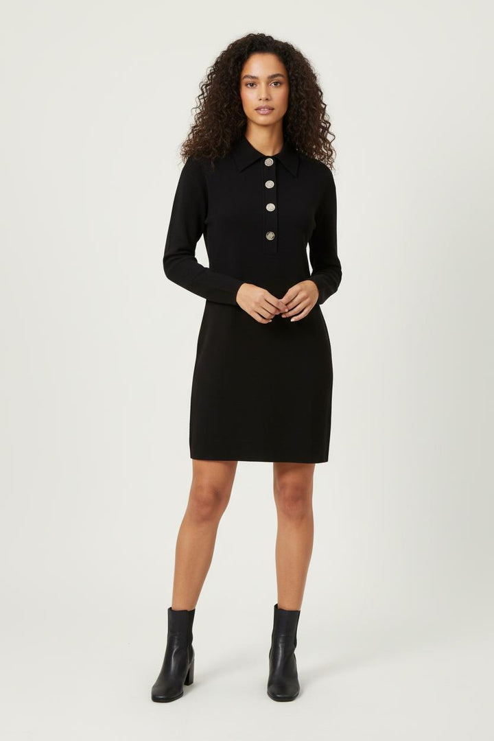 Robe Chemise Noire - Taille S/36 de la marque Sandro | PARAD80858 - Vendu par Paradigme - Image 1