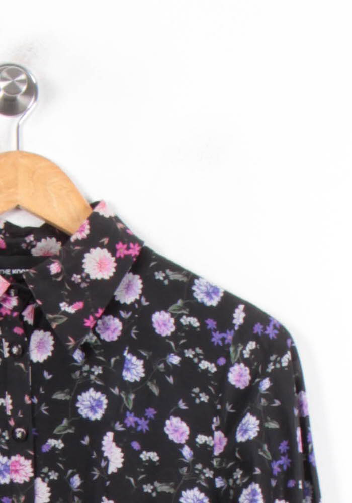 Robe Courte Noire et Fleurie - Taille XS/34 de la marque The Kooples | PARAD80860 - Vendu par Paradigme - Image 3