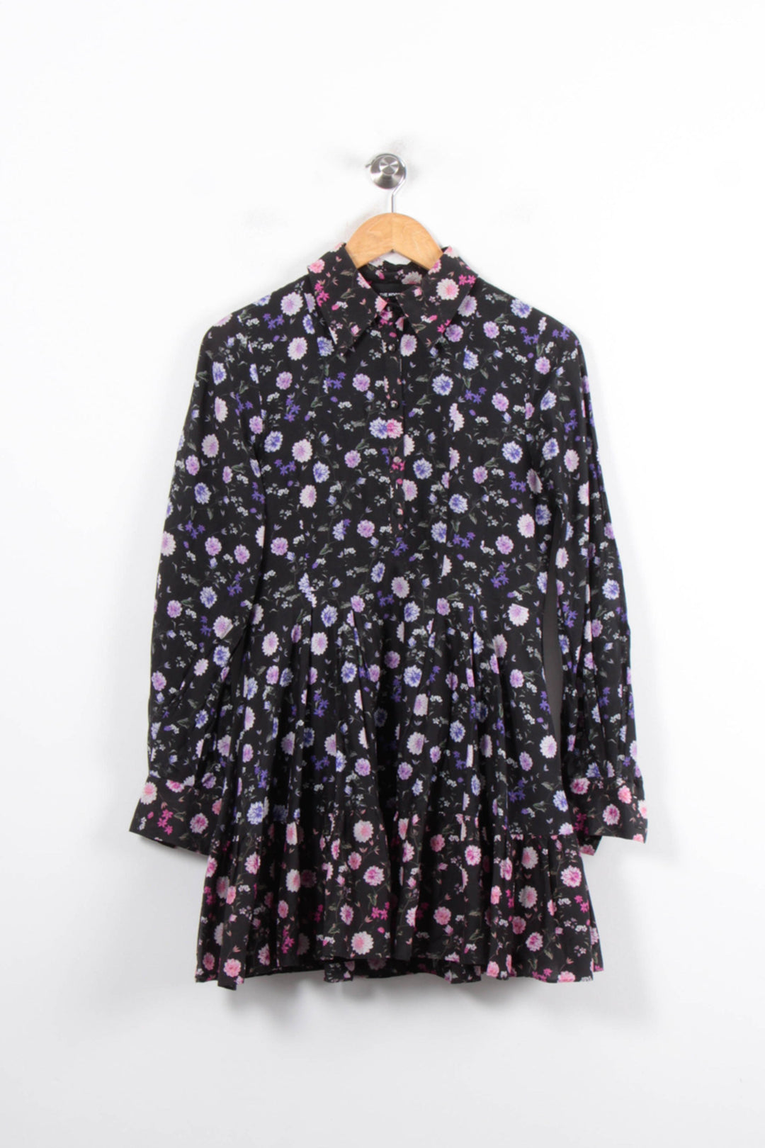 Robe Courte Noire et Fleurie - Taille XS/34 de la marque The Kooples | PARAD80860 - Vendu par Paradigme - Image 2