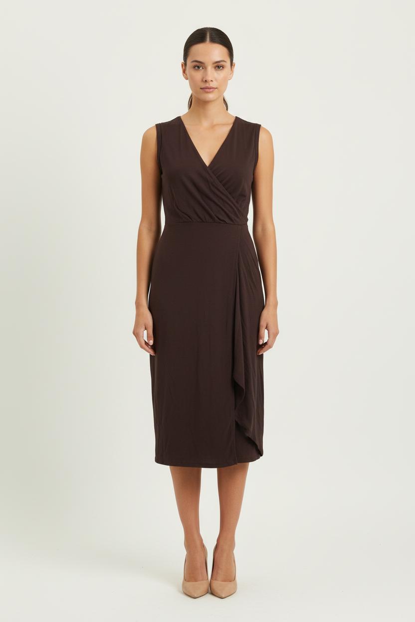 Robe Portefeuille Marron - Taille XS/34 de la marque All Saints | PARAD80869 - Vendu par Paradigme - Image 1