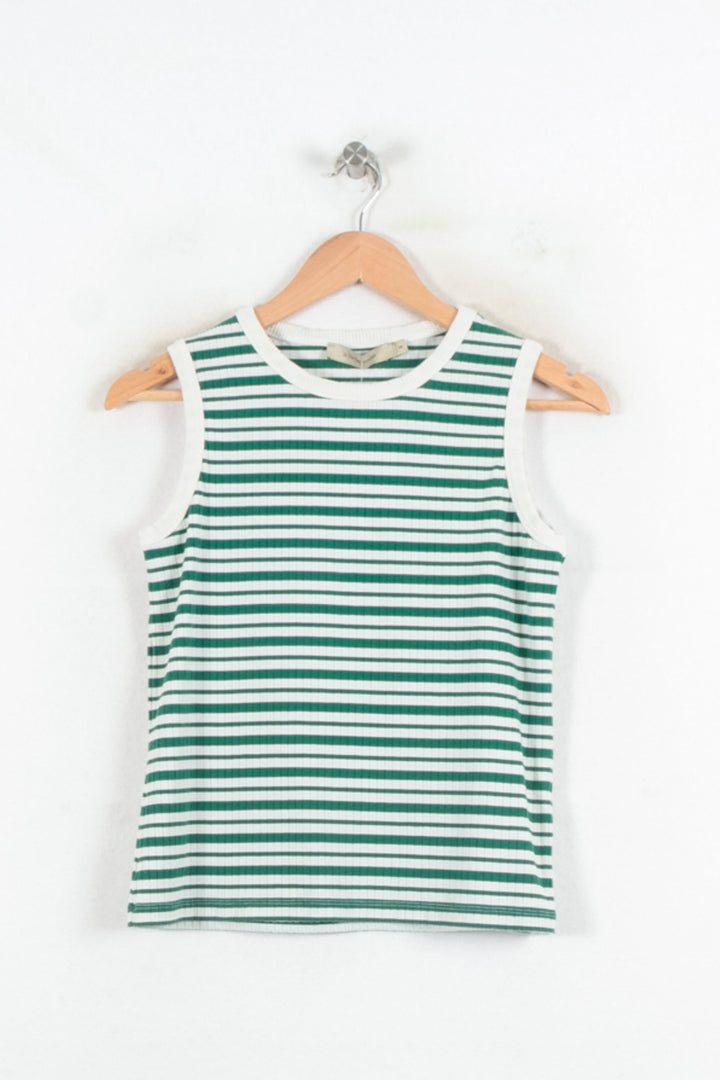 Débardeur Vert et Blanc - Taille S/36 de la marque La Fée Maraboutée | PARAD80878 - Vendu par Paradigme - Image 2