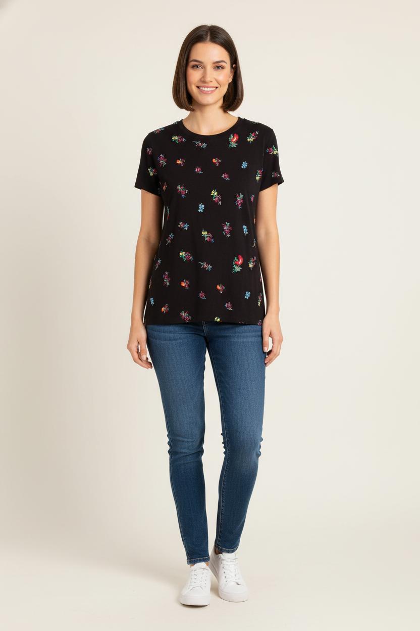 T-shirt Noir - Taille XS/34 de la marque The Kooples | PARAD80889 - Vendu par Paradigme - Image 1