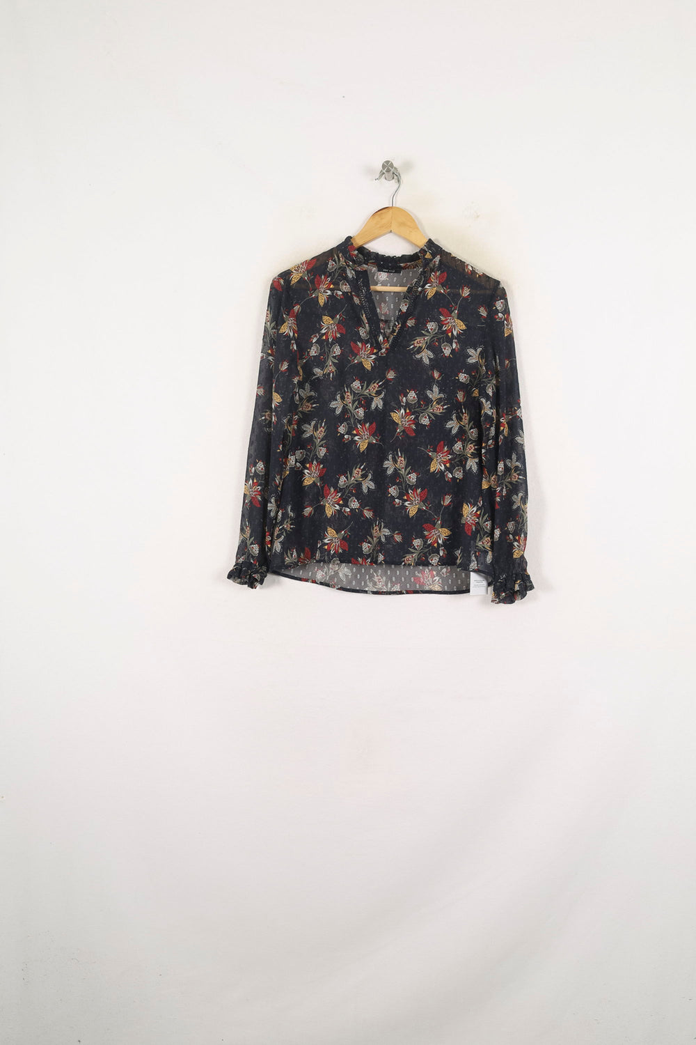 Blouse Fleurie Bleu - Taille XS/34 de la marque One Step | PARAD80916 - Vendu par Paradigme - Image 2