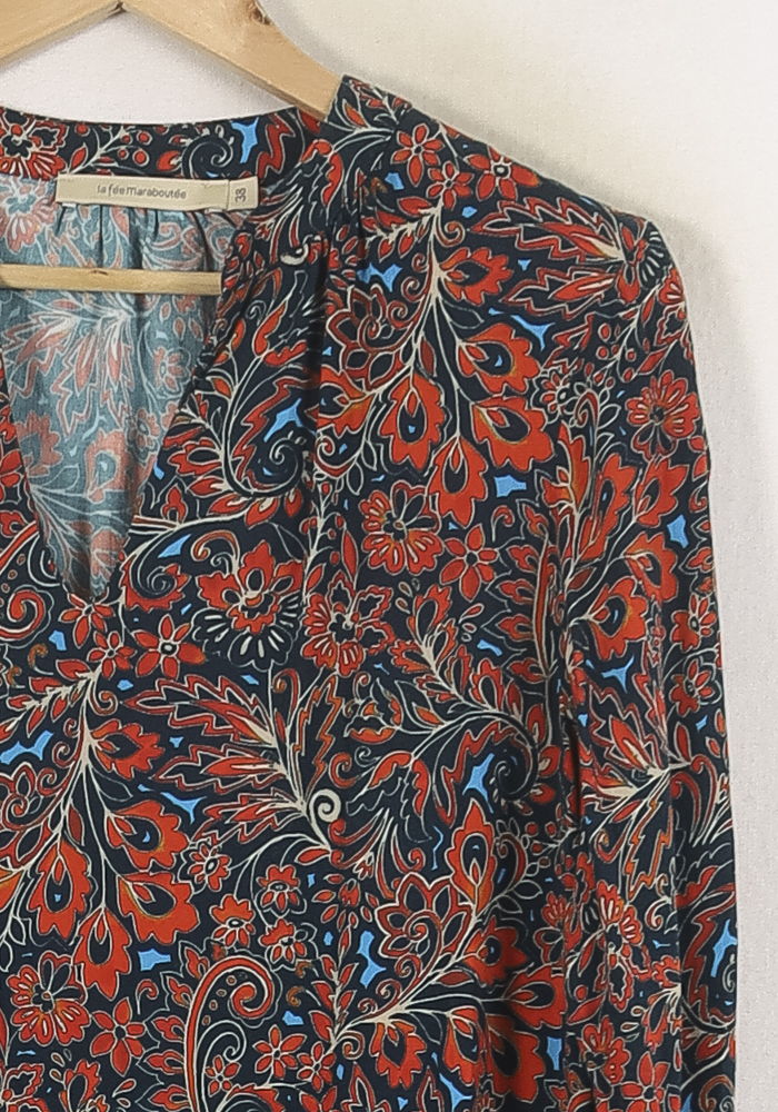 Robe Imprimée Multicolore - Taille M/38 de la marque La Fée Maraboutée | PARAD80924 - Vendu par Paradigme - Image 3